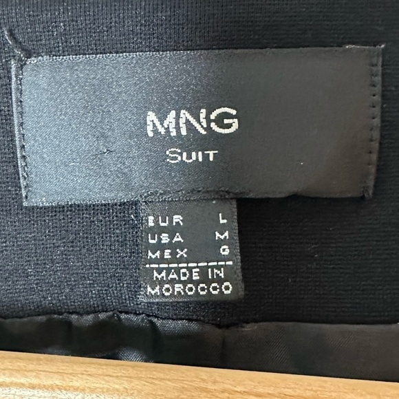 Mng Suit Jacket Oversized Ling Blazer‎ with Snaps Black Medium - Picture 5 of 7